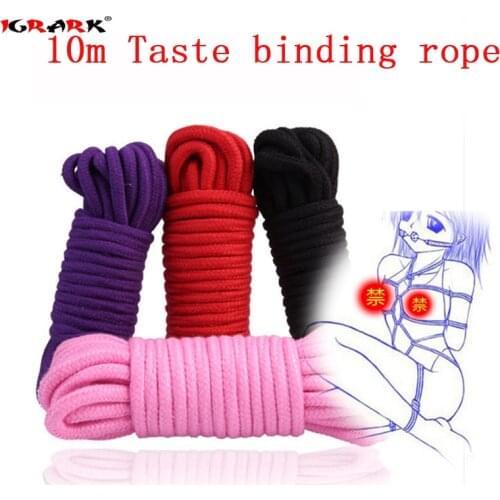 10M Thicken Sex Cotton Bondage Restraint Rope Slave Roleplay Toys For Couples Adult Games Products Shibari Hogtie Fetish Harnes