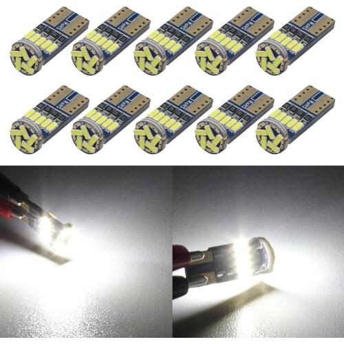 10pcs Car Interior Dome Light Bulbs LED Trunk License Plate Light Vibration Resistant Easy to Install