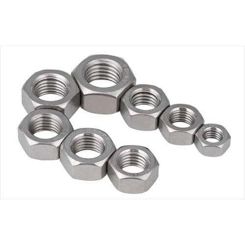 304 Stainless Steel Hexagon Nut Reverse Tooth Hex Nut Metric Fine Thread Thin Nut Screw Cap Backteeth Bolt Cap spot 5PCS