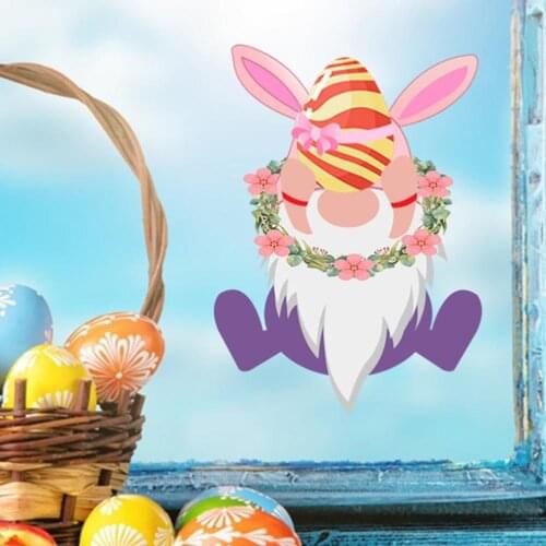 30X22cm Easter Cartoon Children Bunny Chick Sticker Wall Sticker Window Sticker Cartoon Home Decor For Nursery Room Wall Sticker