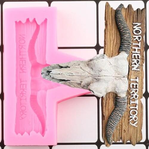 3D Craft Sheep Head Silicone Mold Cake Border Fondant Cake Decorating Tools Soap Resin Clay Candy Chocolate Gumpaste Moulds