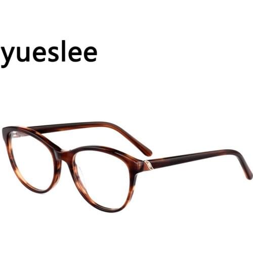 49604 Acetate Round Glasses Frame Men Women Optical Fashion Computer Eyeglasses
