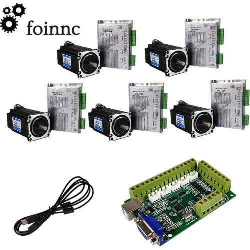 5-axis CNC kit USB Mach3cnc motion controller nema23/57 3nm FY56ED420A stepper motor 2NS556A stepper motor driver