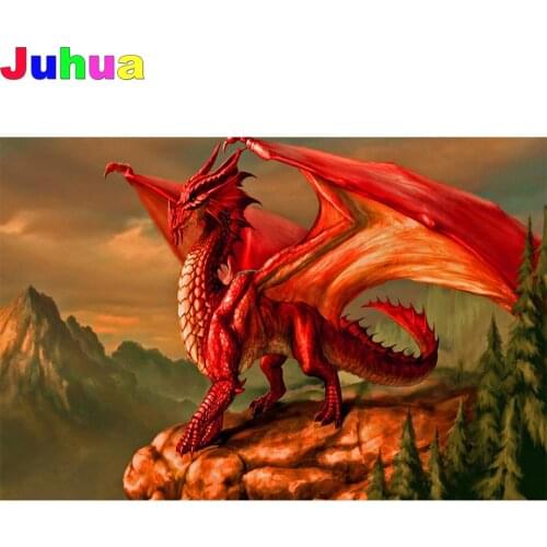 Fantasy red Dragon diy Diamond Painting Mosaic 5D Full drill myth animal diamond Embroidery gift needlework art home decor