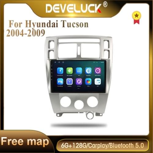 Develuck 2 Din Android 10 Car Radio For Hyundai Tucson 2004 2005 2006-2009 Multimedia Video Player GPS Navigation WIFI Head Unit
