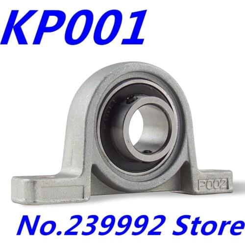 Free shipping 4 pcs KP001 kirksite bearing insert bearing shaft support Spherical roller zinc alloy pillow block housing