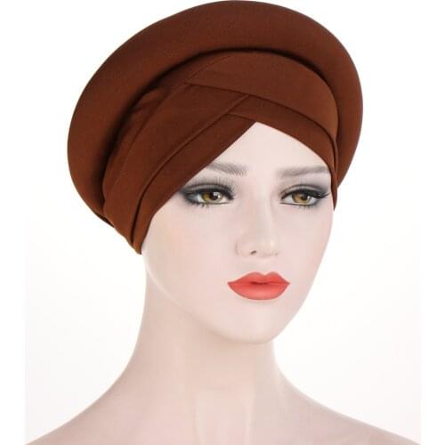 Europe and the pure color turban semicircle stereo sponge Muslim cap chemotherapy tsang baotou cap