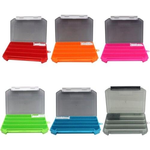 G6DE Fishing Tackle Box Storage Tray with Removable Dividers Fishing Lures Hooks Case