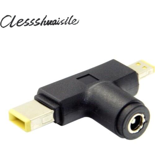Combo DC Jack 5.5*2.1mm to Rectangle 7.5*3mm & 11.0*4.4MM Power Convertor Connector Adapter For Lenovo ThinkPad 10 X1