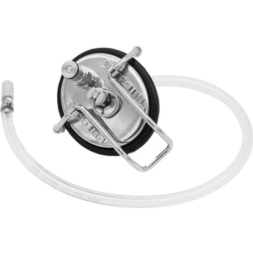 Stainless Steel Carbonating Pressure Relief Beer Keg Lid with Air Diffusion Stone fits any standard ball lock corny beersoda keg