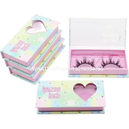 Sweet Cartoons Style Mink Eyelash Boxes Custom Lashcase Packaging With Logo Professional Designer 15mm 20mm 25mm Mink Lashes