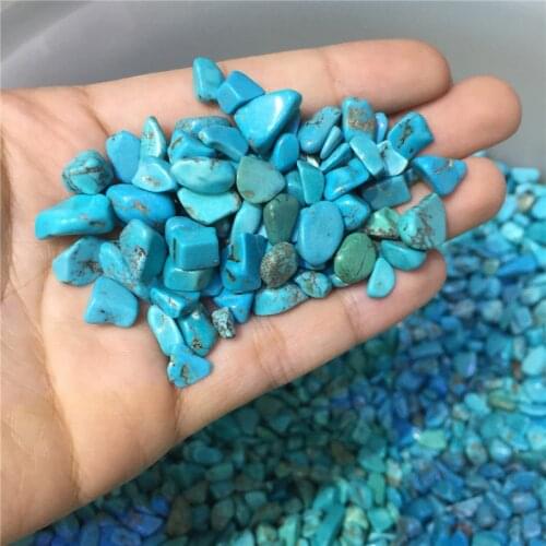 100g natural stones and minerals turquoise tumbled stone for fish tank aquarium garden home decoration wholesale