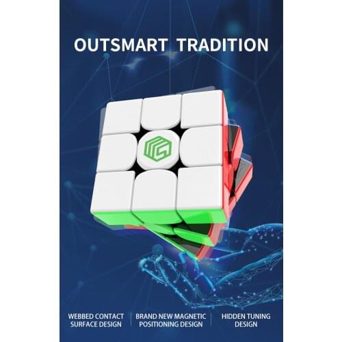 [Picube]2021 New MSCube MS V1 Double Positioning Speed Magnetic Cube Magico Profissional Puzzle Toys twist wisdom champion