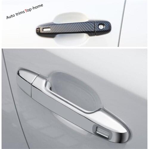 Yimaautotrims Front Side Door Handle / Bowl Cover Trim Exterior Fit For Toyota C-HR CHR 2016 - 2021 ABS Chrome / Carbon Fiber