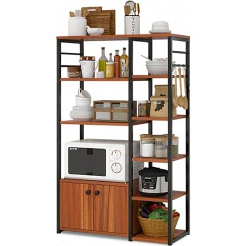 Shelf Kitchen Microwave Rack Multi-layer Multi-function Kitchen Storage Floor-standing Seasoning Dish Rack Space Saving