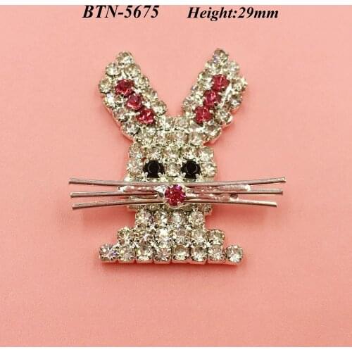 Free shipping 10PCS rhinestone button for Easter Day(BTN-5675)