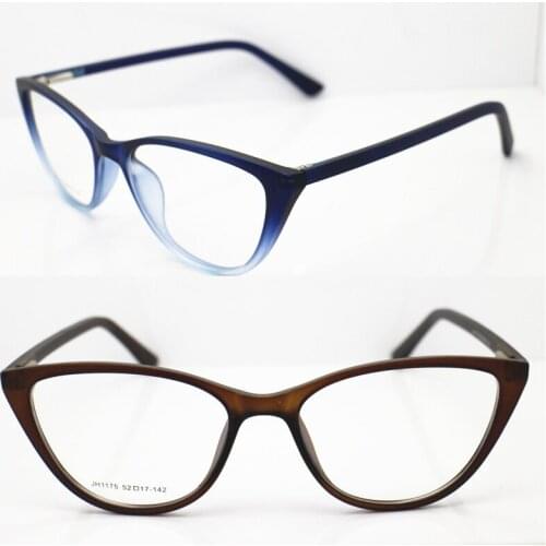 Retailsale JH1175 simple fashion style lightweight with color gradiently full-rim cateye arder TR90 optical frames for ladies