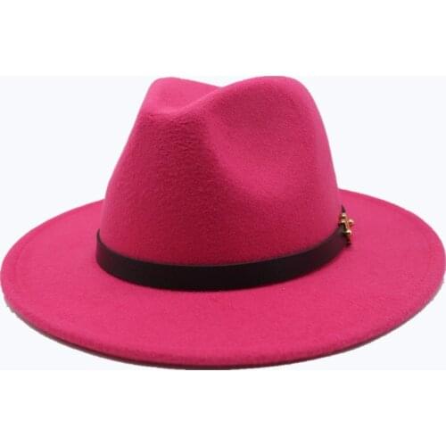 Seioum New Brand Wool Mens Black Fedora Hat For Gentleman Woolen Wide Brim Jazz Church Cap Vintage Panama Sun Top Hat