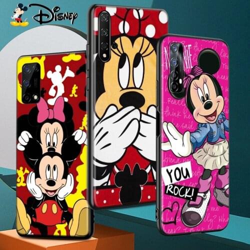 Silicone Cover Red Mickey mouse For Realme 7 7i 6S 6i 6 5S 5i 5 3 3i 2 XT Narzo 20 10 Pro Black Soft Phone Case