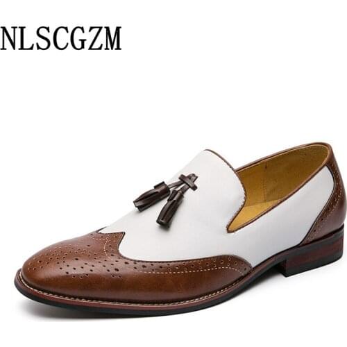 Tassels Coiffeur Mens Dress Shoes Loafers Wedding Dress Italian Oxford Shoes for Men Office 2021 Formal Slip on Shoes Men Scarpe