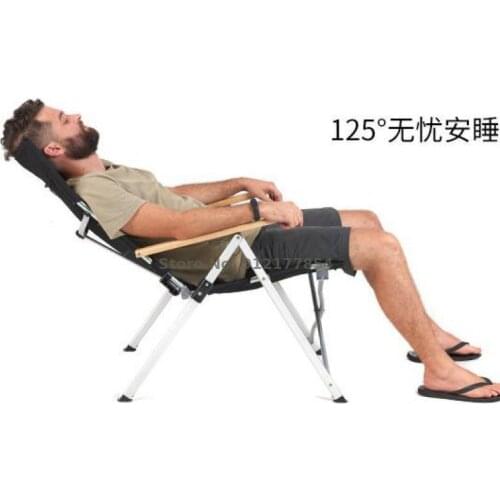 Outdoor Aluminum Alloy Lightweight Folding Chair Portable Recliner Fishing Sketch Leisure Chair Camping Beach Chair