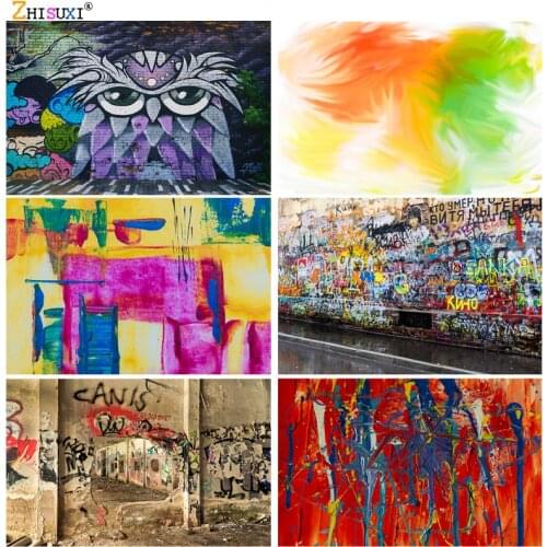 SHUOZHIKE Vinyl Custom Vintage Street Graffiti Brick Wall Photography Backdrops Photo Background Studio Prop 21915 TY-06