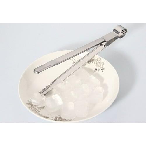 1PC New Stainless Steel Food Tongs Kitchen Buffet Cooking Tool Anti Heat Bread Clip Pastry Clamp Barbecue Tongs KX 162