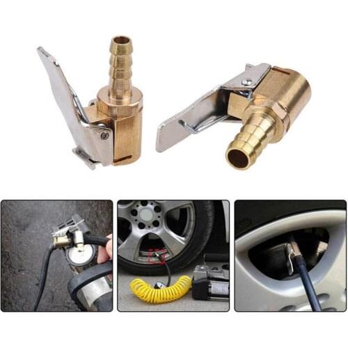 1Pc Car Air Pump Chuck Clip 6mm 8mm Tyre Wheel Tire Brass Air Chuck Inflator Pump Valve Clip Clamp Connector Adapter Accessories