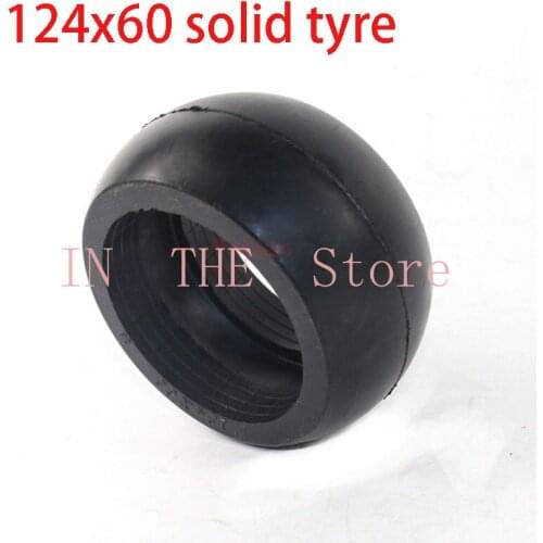 124x60 Non- Pneumatic Tire Solid Tyre Explosion-proof Tyre for Electric Scooter, Trolley, Baby Carriage