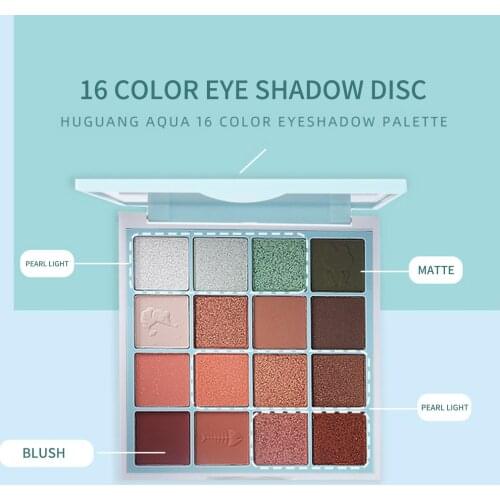 16 colors Sunrise Glitter Eyeshadow palette easy to wear Matte pigmented Eye shadow powder Eyeshadow pallete