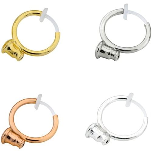 20pcs 13mm Metal Copper Ear Clip Resin Earpins Gold Silver Color Earrings Accessories For DIY Jewelry Making Prevent Allergies