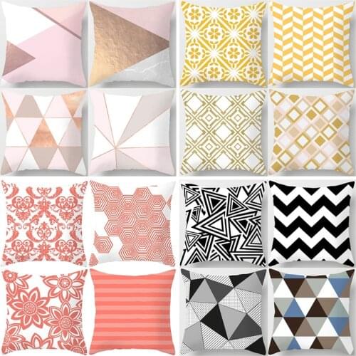 4 Pieces Set Cushion Cover Modern Decoration for Home Luxury Pillow Cases in Car Livingroom Nordic Plaid Cushions Covers 45*45