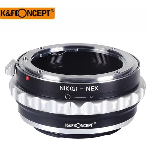 K&F CONCEPT Lens Mount Adapter with Aperture Dial for Nikon G DX F AI S D type Lens to Sony E-Mount NEX Camera Nikon G -NEX