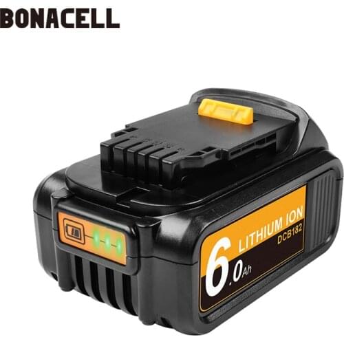 18V 6.0Ah MAX XR Battery power tool Replacement for DeWalt DCB184 DCB181 DCB182 DCB200 20V 5A 18Volt 18 v Battery L50