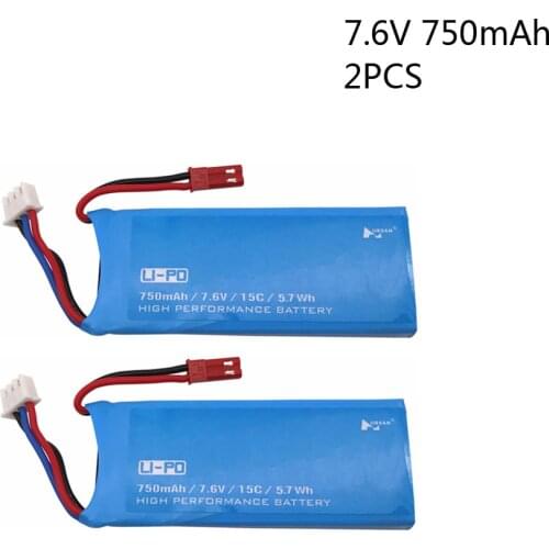 Original Battery for Hubsan H216A X4 RC Quadcopter Spare Parts 7.6V 750mAh Spare Parts toy battery Drone Backup battery 15C 2PCS