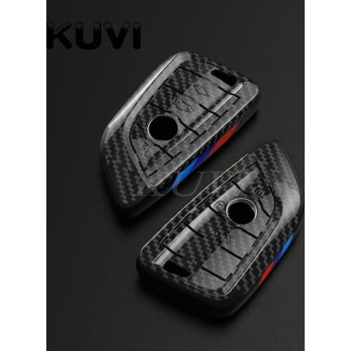 New PC+Carbon fiber Car Remote Key Case Cover For BMW X1 X3 X5 X6 1 2 3 5 7 Series F15 F16 F10 F30 G30 G11 F48 F39 Accessories