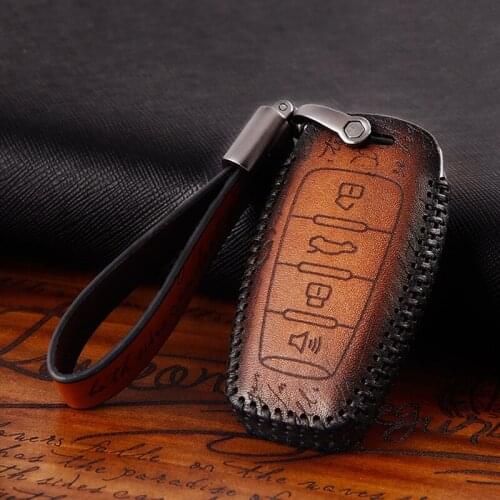 Retro style genuine leather car key case key cover For Great Wall Haval Coupe H7 H8 H9 GMW H6 Samrt key