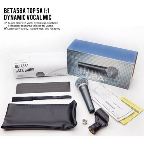 Top quality grade A beta 58a dynamic vocal microphone karaoke Mike microfone for 58 58A shure Beta58