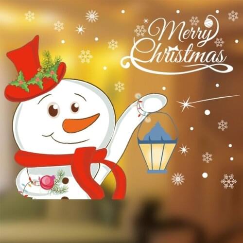 DIY PVC Removable Christmas Wall Sticker Santa Claus Xmas Window Home Decoration