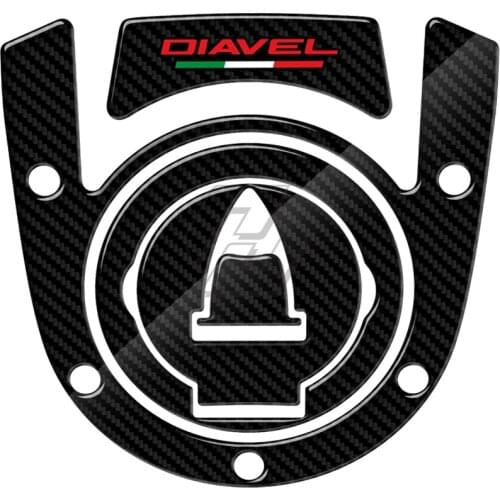 For Ducati Diavel Models 3D Carbon-look Motorcycle Fuel Cap Tank Pad Protection Decals