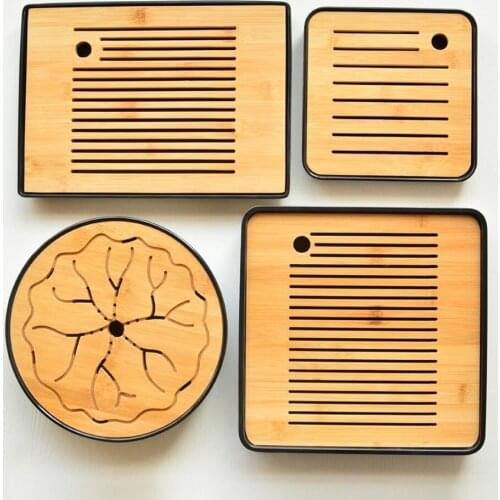 Chinese Kung Fu Tea Set Tea Table Service Tray Bamboo Tea Tray Saucer Travel Dry Bubble Tray Tea Ceremony Accessories MJ72002