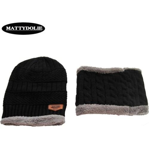 MATTYDOLIE Hat Bib Winter Knit Hat Plus Velvet Padded Headgear Outdoor Warmth Prevention SnowEarmuffs Men And Women General