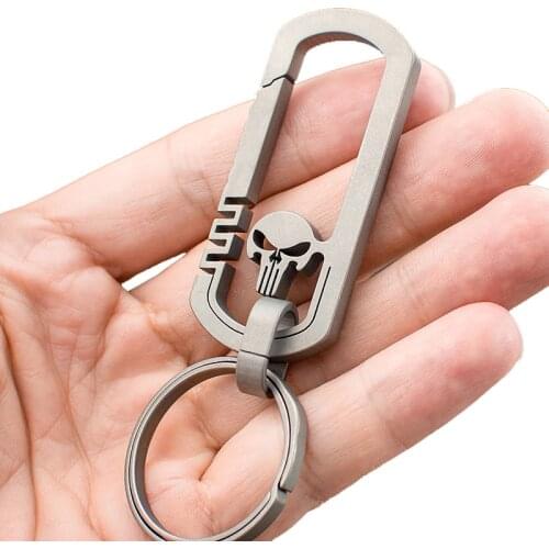 Skull carabiner Metal Keychain Waist Hook Mountaineering Buckle Tactical Tool Key chain For Keys Men Car Women Bag Accessories