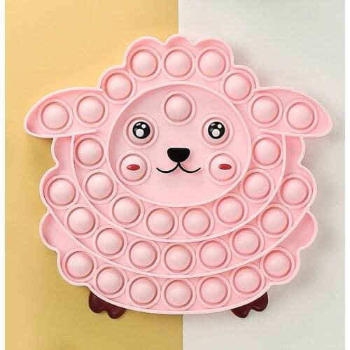 Lovely Sheep Push Bubble Sensory Fidget Toys Kids Stress Relief Squishy Autisim Special Game Antistress Fidget Toy for Adult
