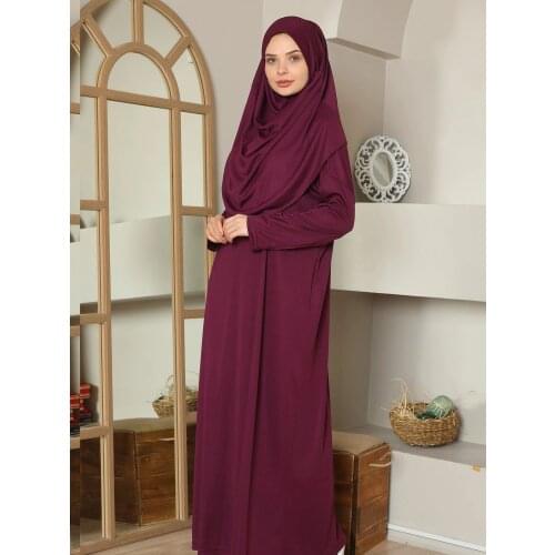 Prayer Dress One-Piece Practical Full Hijab Color Made in Turkey Of Offer Product 2021