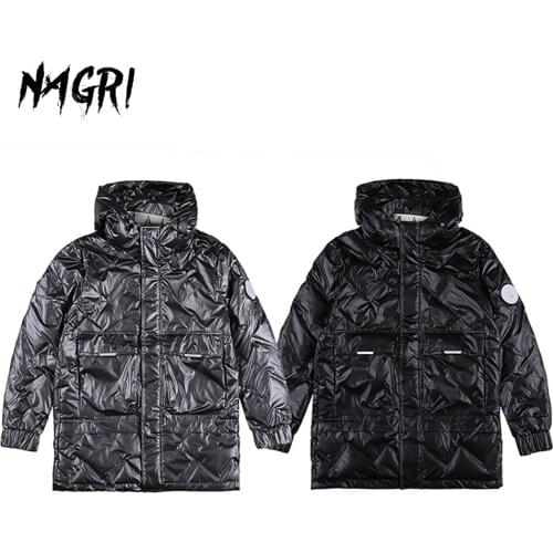 NAGRI Men Oversize Jacket Coat Waterproof Thicken Outwear White Duck Down Parka Coat Mens Winter Down Jacket With Hooded