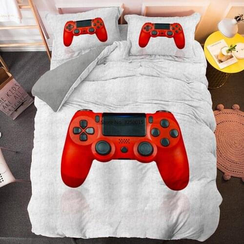 Gamepad Gamer Kids Euro Size Bedding Set Queen King Single Game Duvet Covers Pillowcase 2/3pcs Bed Cover Sets For Boys Girls