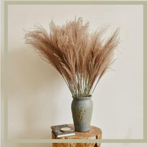 15Pcs Real Dried Reed Flowers Plant Bouquet Home Wedding Decoration Table Flores Preservadas Natural Pampas Grass Decor For Room