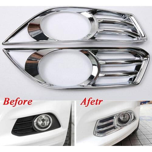 Chrome ABS Front Fog Light Lamp Cover Trim Frame Car styling Decor Car Accessories For 2013-16 Ford Fusion Mondeo Car Accessory