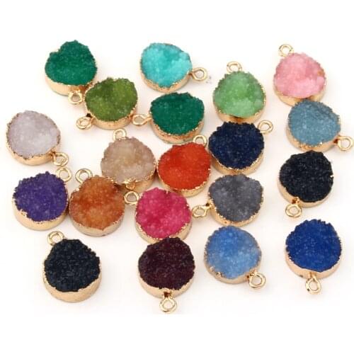 5pcs 15mm Small Dangle Earring Resin Charms Pendant Findings Diy Irregular Women Necklace Bracelet Accessory For Jewelry Make